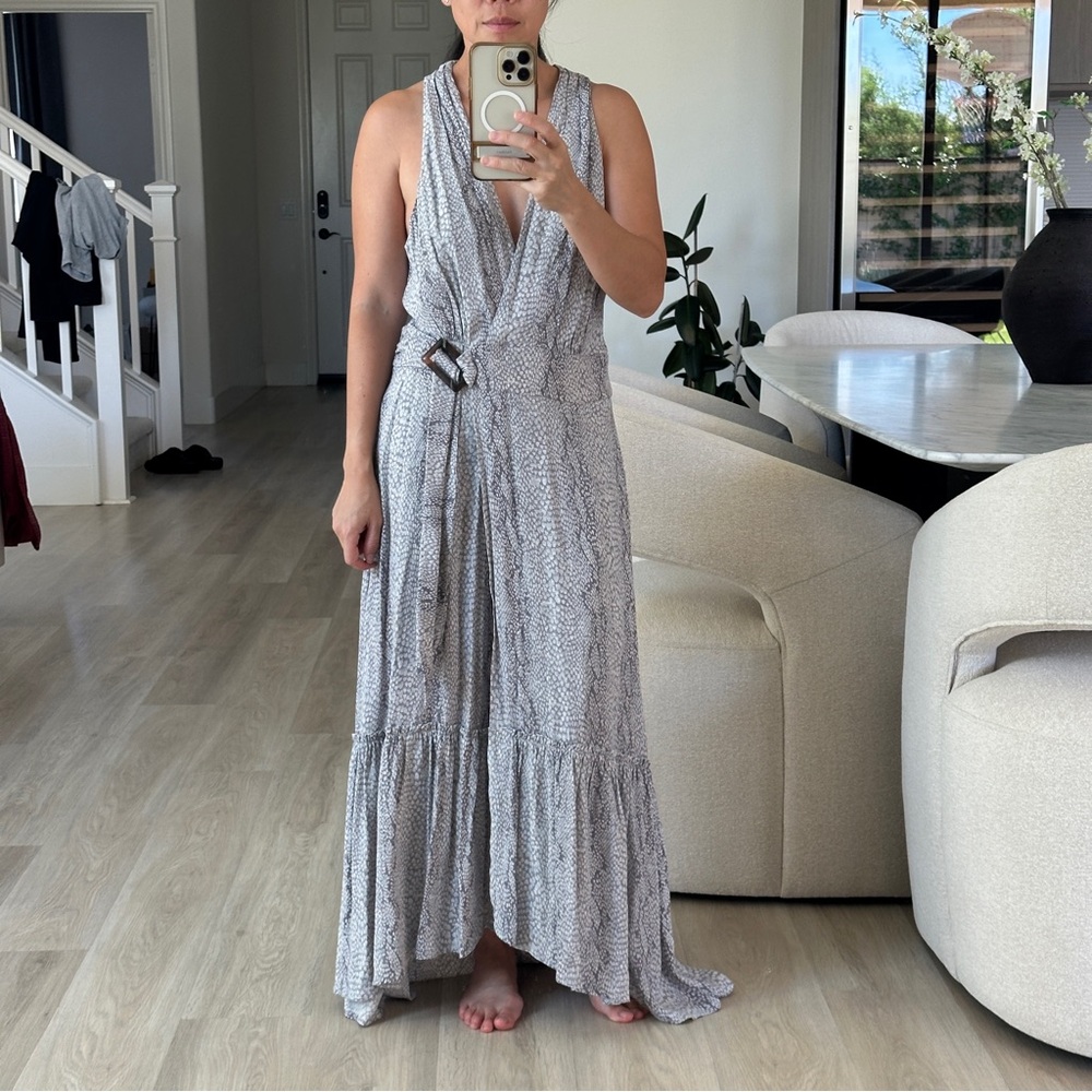 Anthropologie Black and White Maxi Dress size 8
